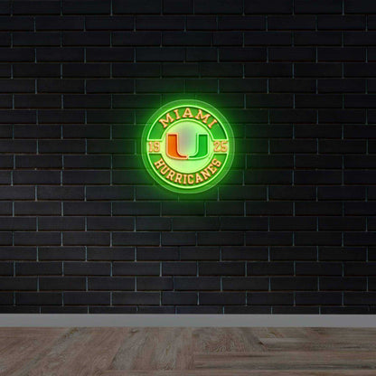 MIAMI HURRICANES - Premium Neon Artwork