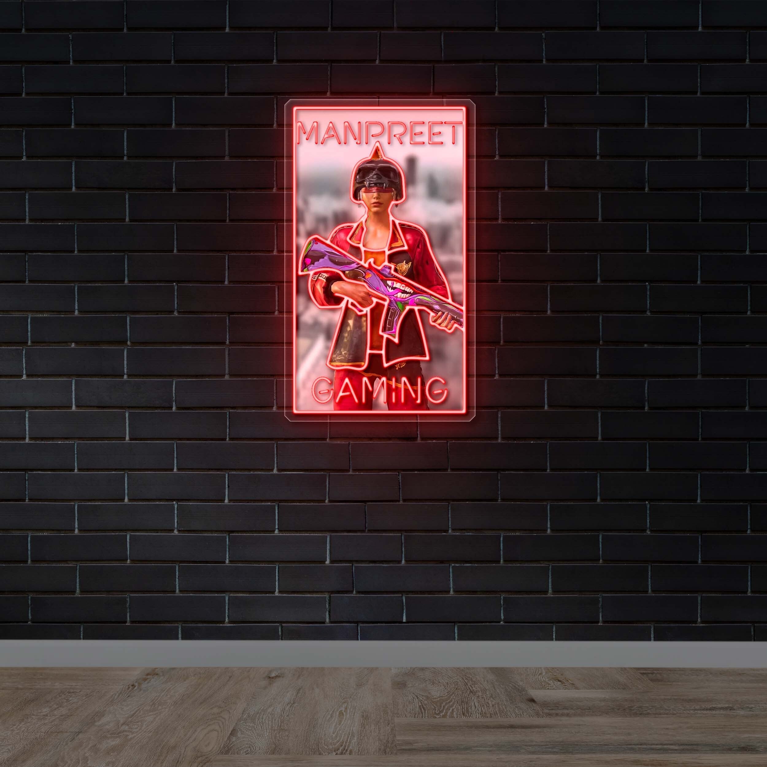 MANPREET GAMING - Premium Neon Artwork