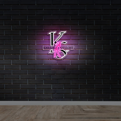 KARAOKE SPOTLIGHT - Premium Neon Artwork