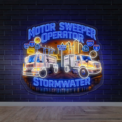 MOTOR SWEEPER OPERATOR - Premium Neon Artwork