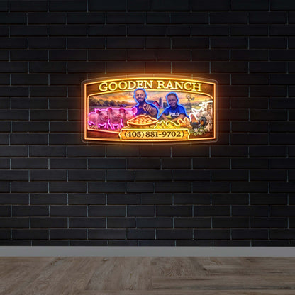 Gooden Ranch Farm Scene - Premium Neon Artwork