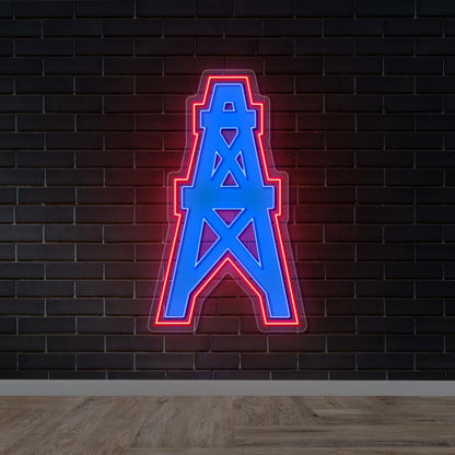 Houston Oilers - Premium Neon Artwork