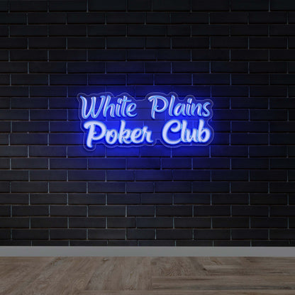 White Plains Poker Club - Premium Neon Artwork