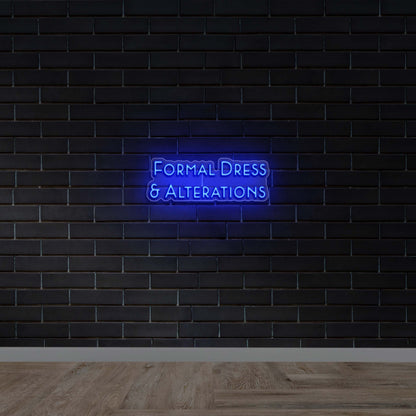 Formal Dress & Alterations - Premium Neon Artwork