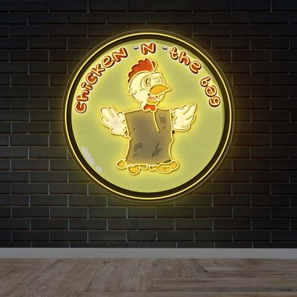 CHICKEN-N-THE-BAG - Premium Neon Artwork