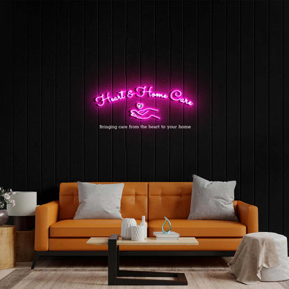 Heart & Home Care - Premium Neon Artwork