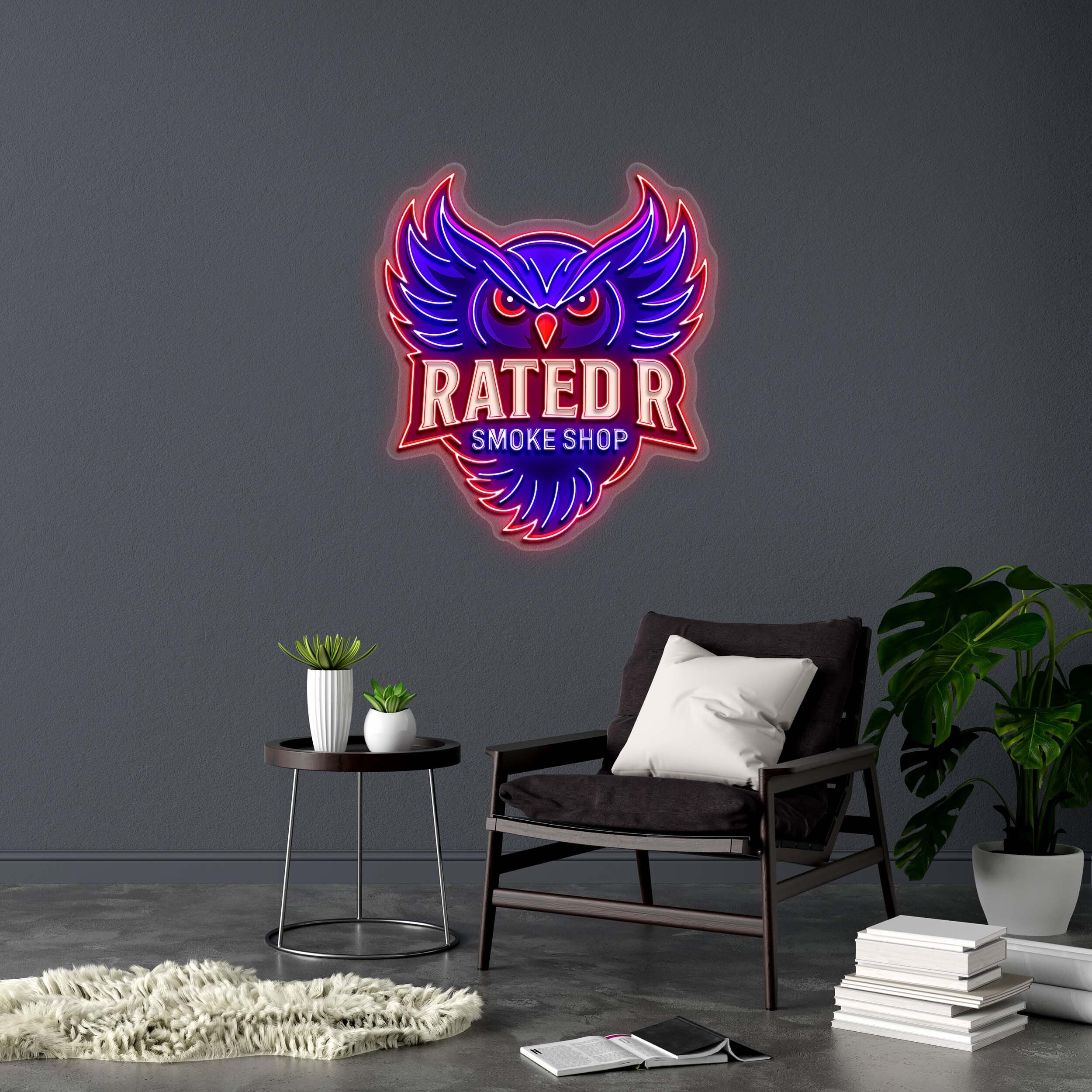 RATED R SMOKE SHOP - Premium Neon Artwork
