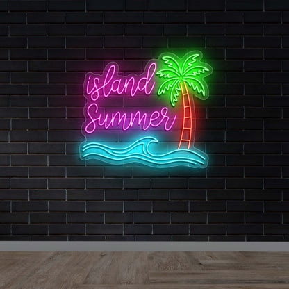 Island Summer - Premium Neon Artwork