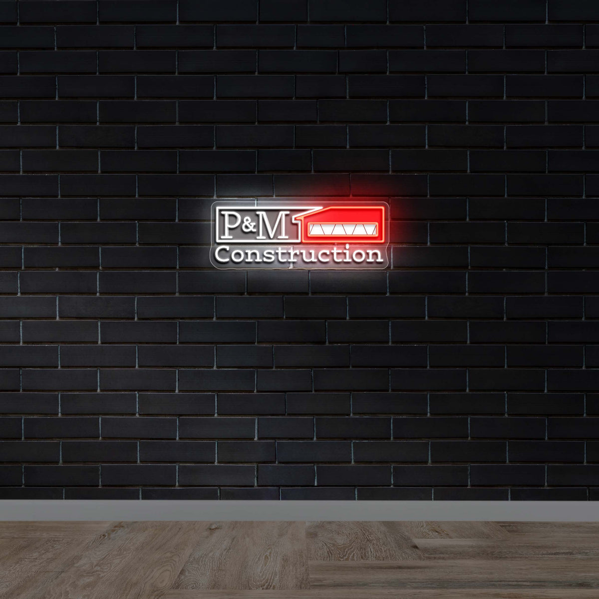 P&M Construction - Premium Neon Artwork