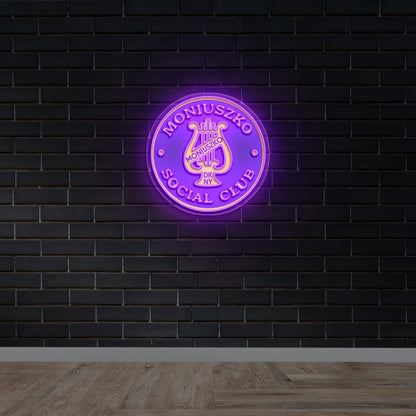 MONIUSZKO SOCIAL CLUB  - Premium Neon Artwork