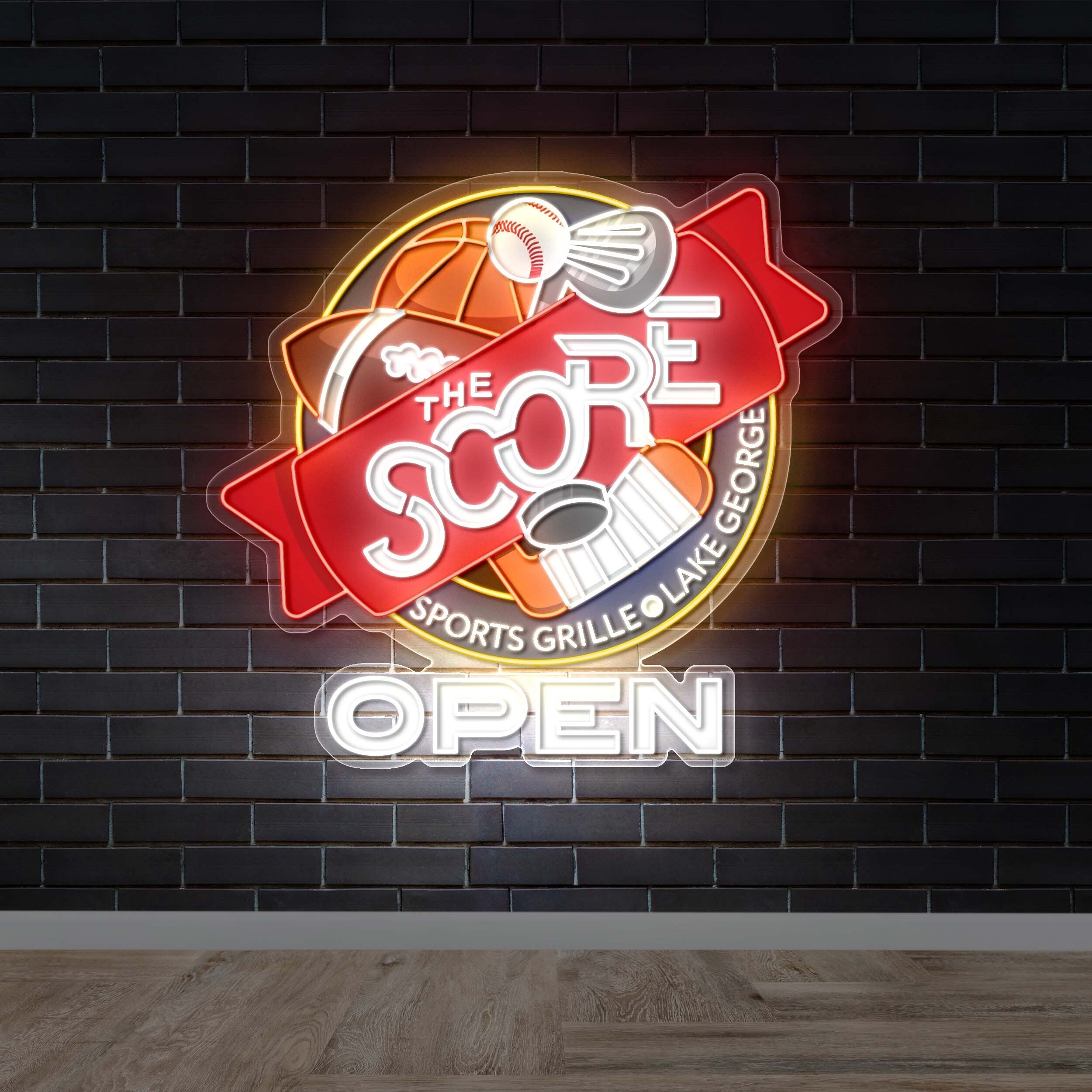 The Score Sports Grille - Premium Neon Artwork