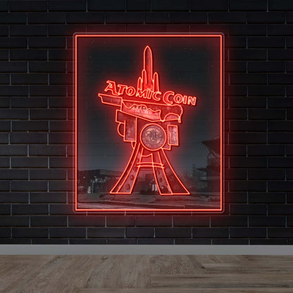 Atomic Coin - Premium Neon Artwork