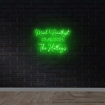 Mark & Amethyst 03/18/2025 - Premium Neon Artwork