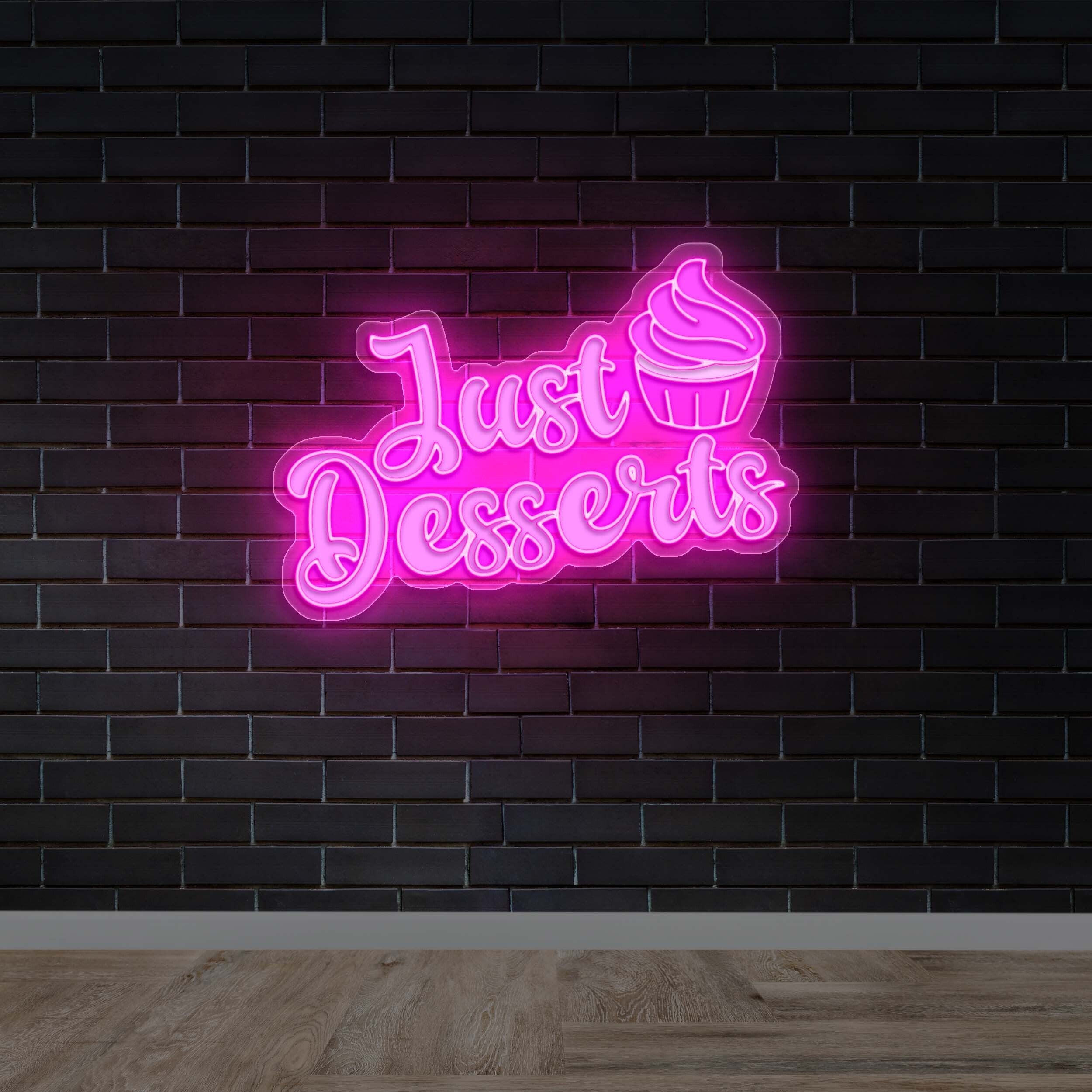 JUST DESSERTS (cupcake) - Premium Neon Artwork