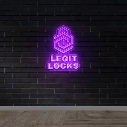 LEGIT LOCKS - Premium Neon Artwork