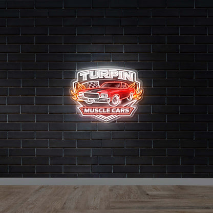 Turpin Muscle Cars - Premium Neon Artwork