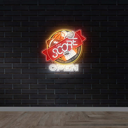 The Score Sports Grille - Premium Neon Artwork