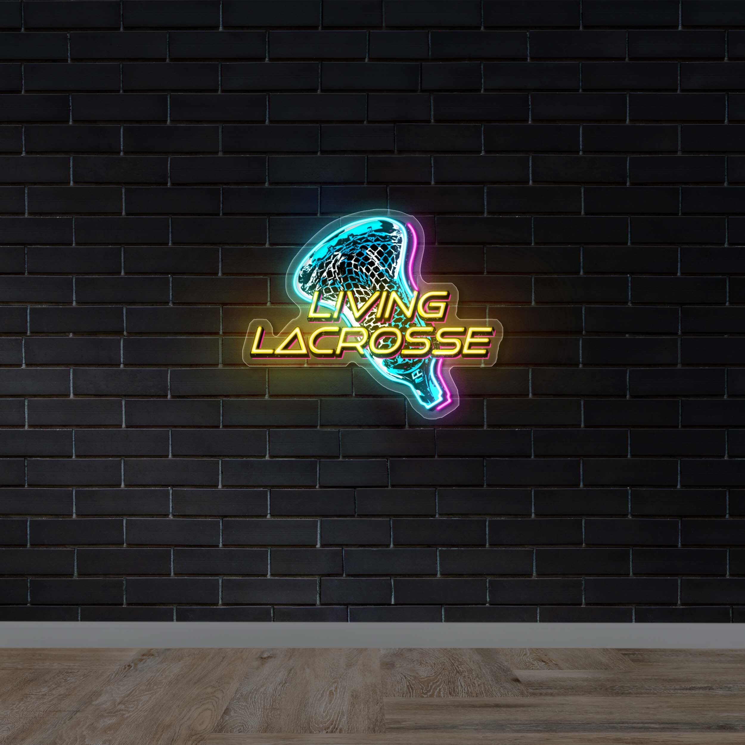 LIVING LACROSSE - Premium Neon Artwork