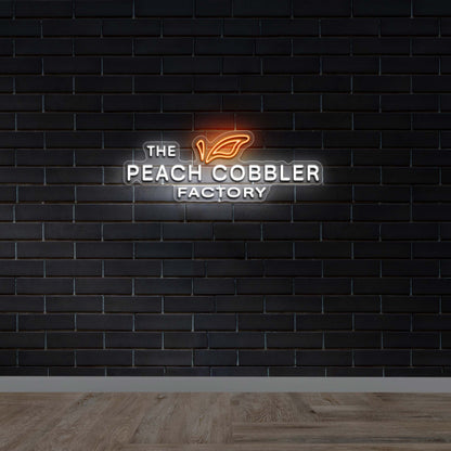 The Peach Cobbler Factory - Premium Neon Artwork
