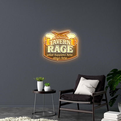 TAVERN RAGE - Premium Neon Artwork