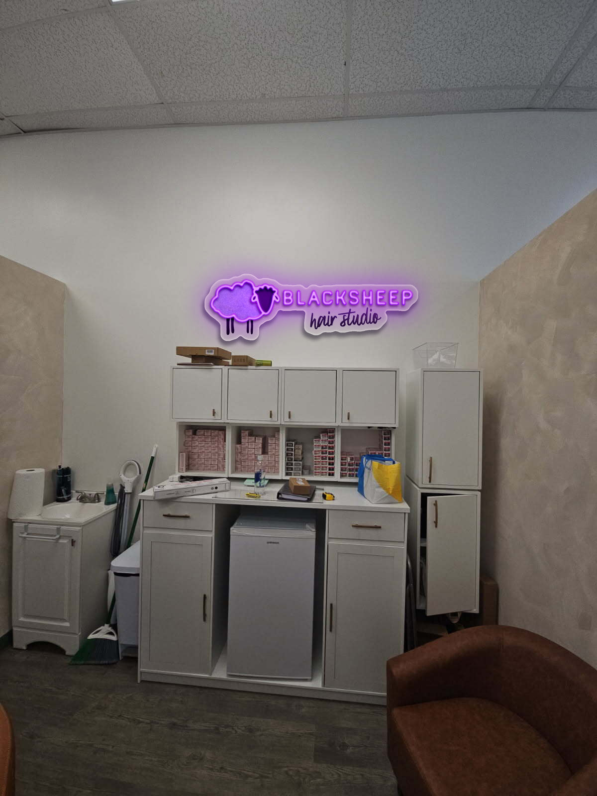 BLACKSHEEP Hair Studio - Premium Neon Artwork