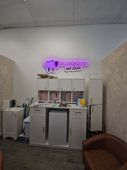 BLACKSHEEP Hair Studio - Premium Neon Artwork