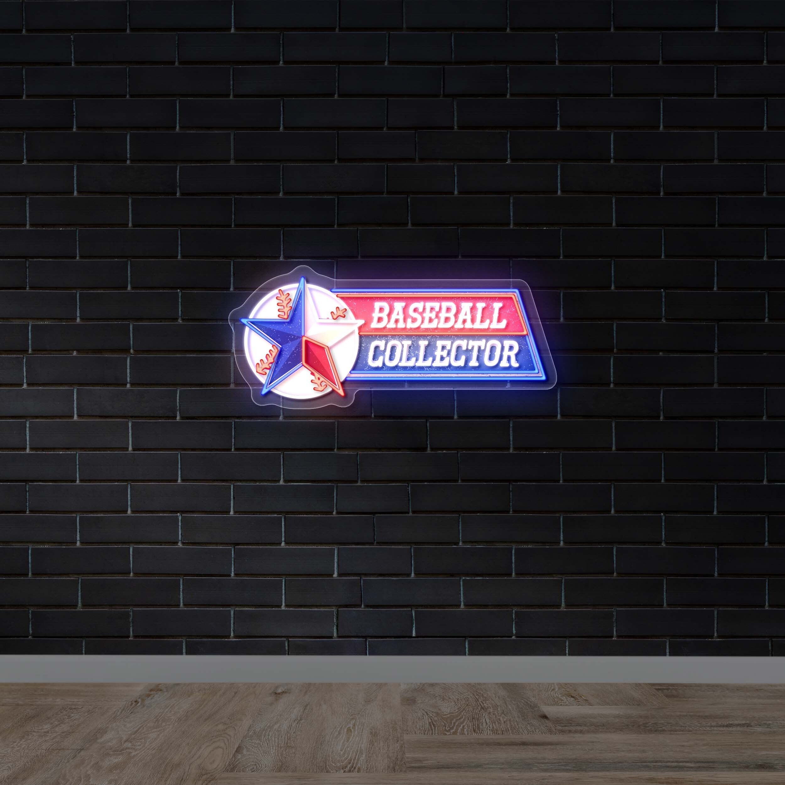 Baseball Collector - Premium Neon Artwork