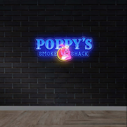 Poppy's Smoke Shack - Premium Neon Artwork