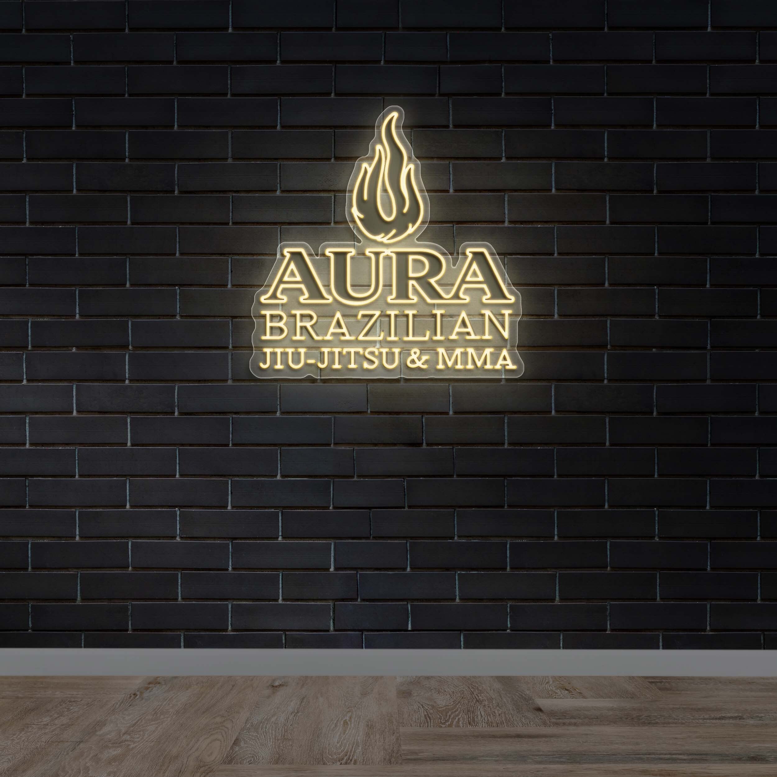 Aura Brazilian Jiu-Jitsu & MMA - Premium Neon Artwork