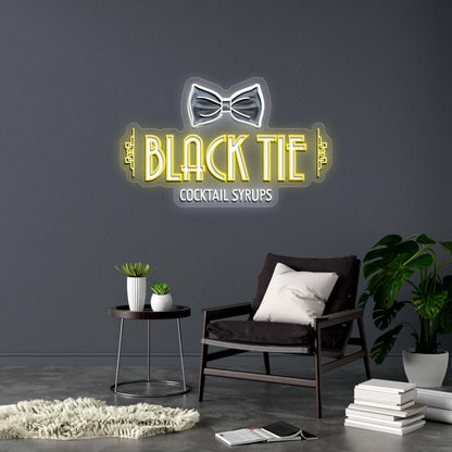 BLACK TIE - Premium Neon Artwork