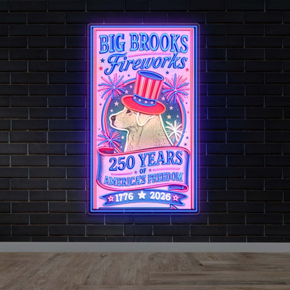 Big Brooks Fireworks - Premium Neon Artwork