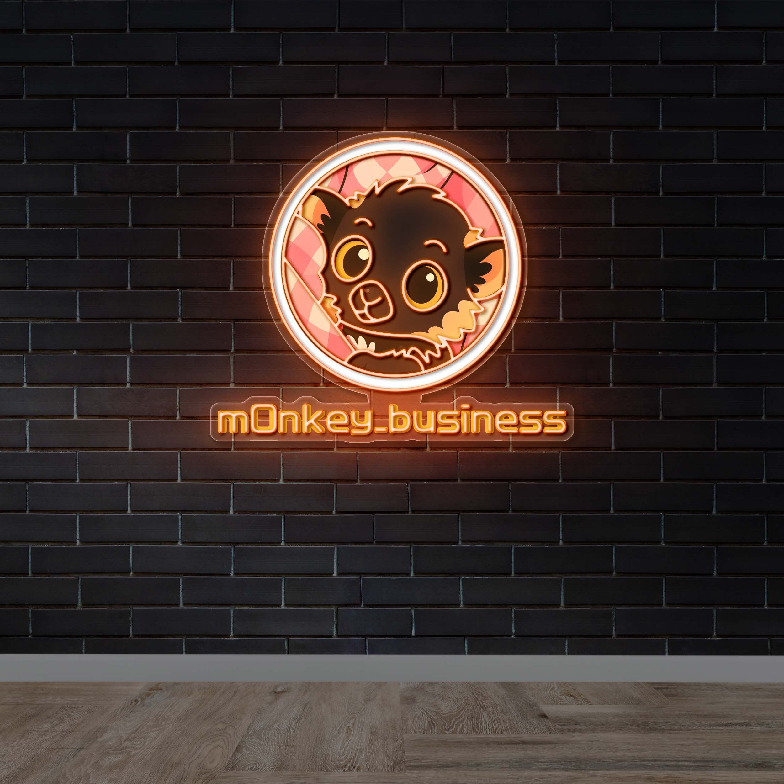 m0nkey.business - Premium Neon Artwork