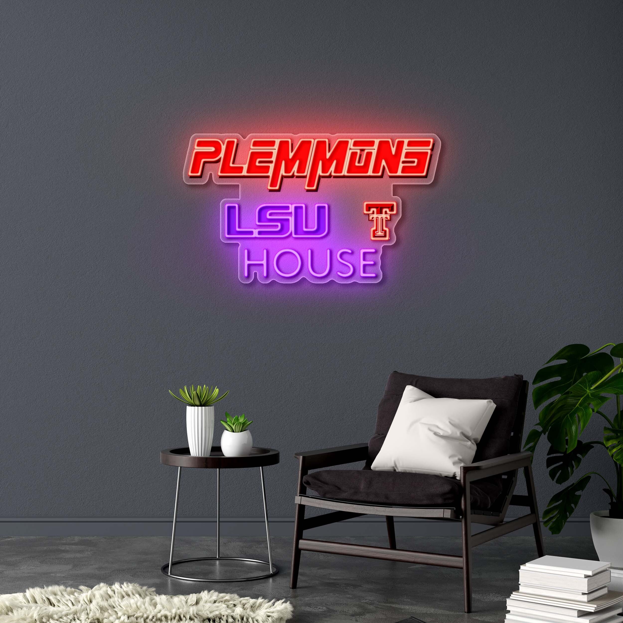 PLEMMONS LSU HOUSE - Premium Neon Artwork