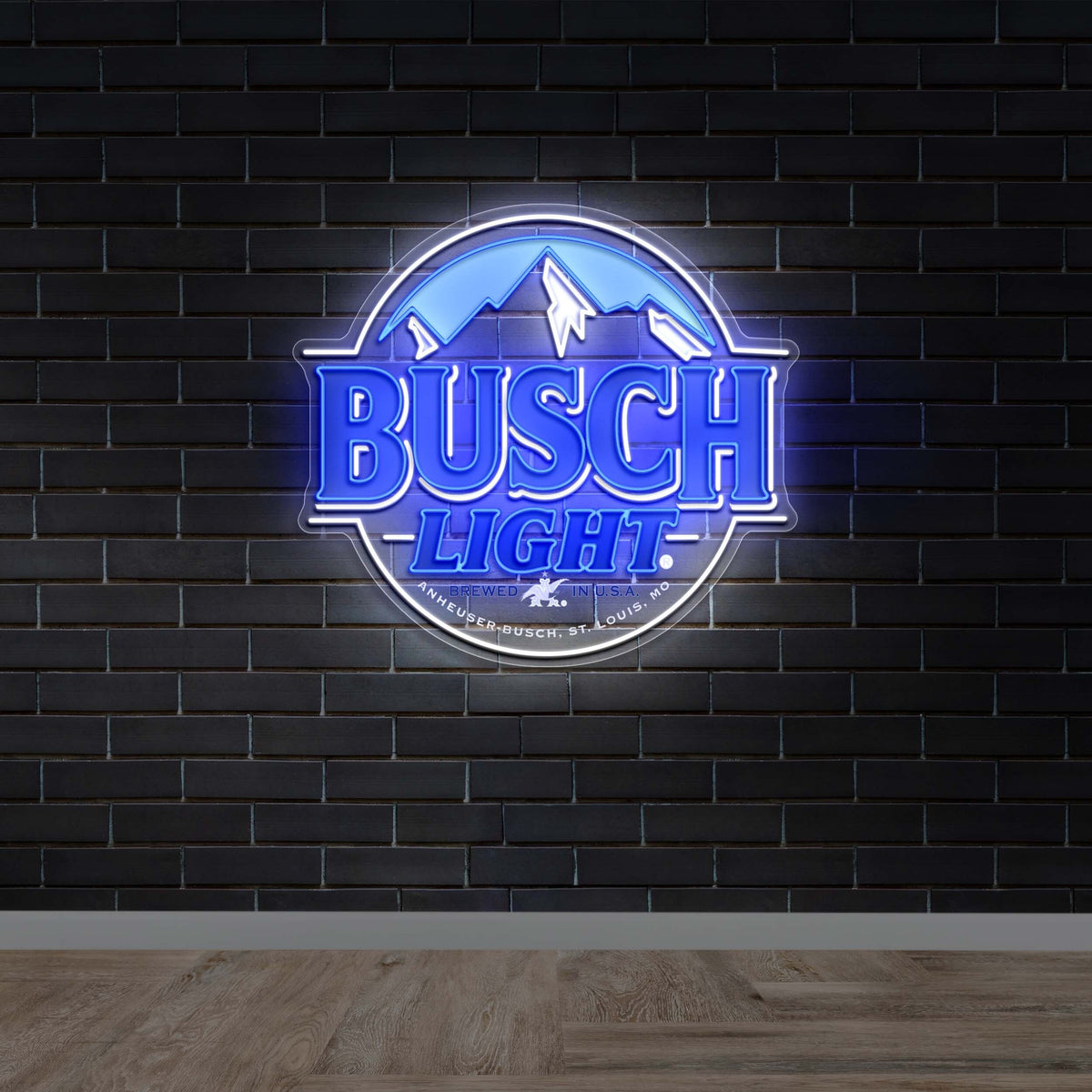 Busch Light Mountain - Premium Neon Artwork