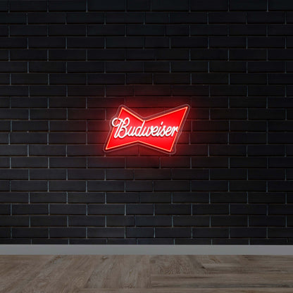 Budweiser Bow Tie - Premium Neon Artwork
