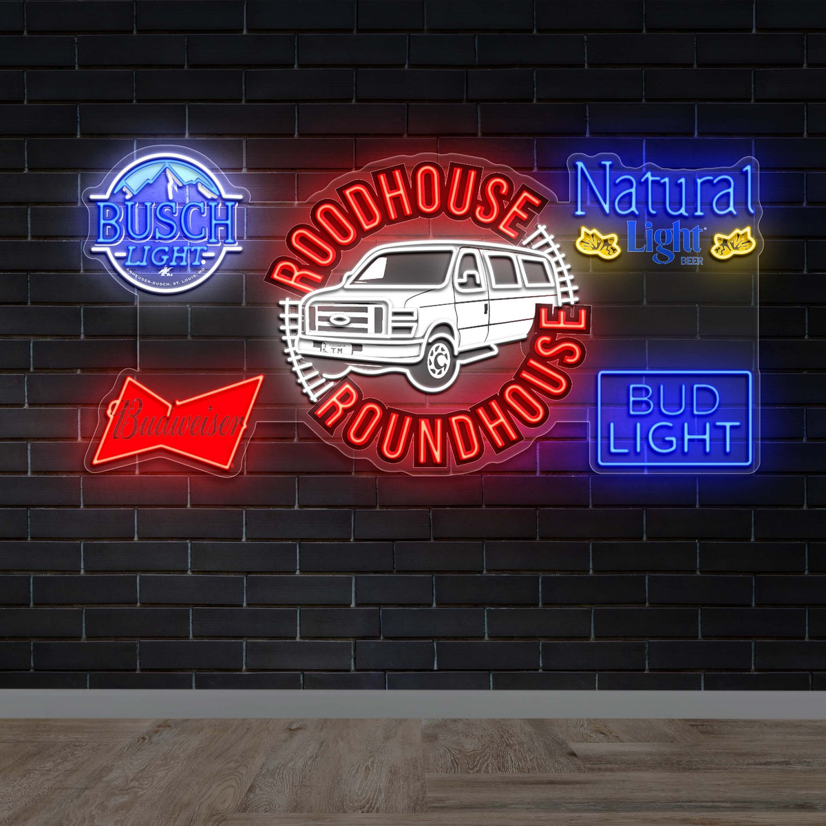 Multi-Brand Beer Collection - Premium Neon Artwork