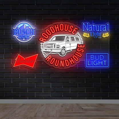 Multi-Brand Beer Collection - Premium Neon Artwork