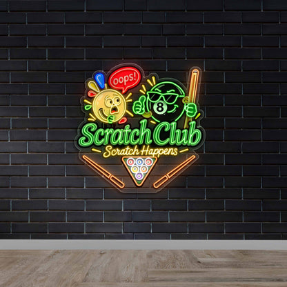 Scratch Club Scratch Happens - Premium Neon Artwork