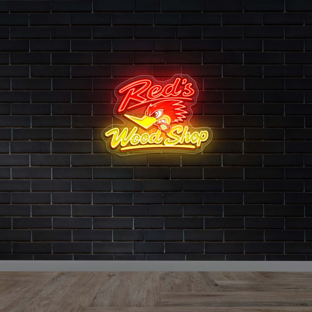 Red's Wood Shop - Premium Neon Artwork