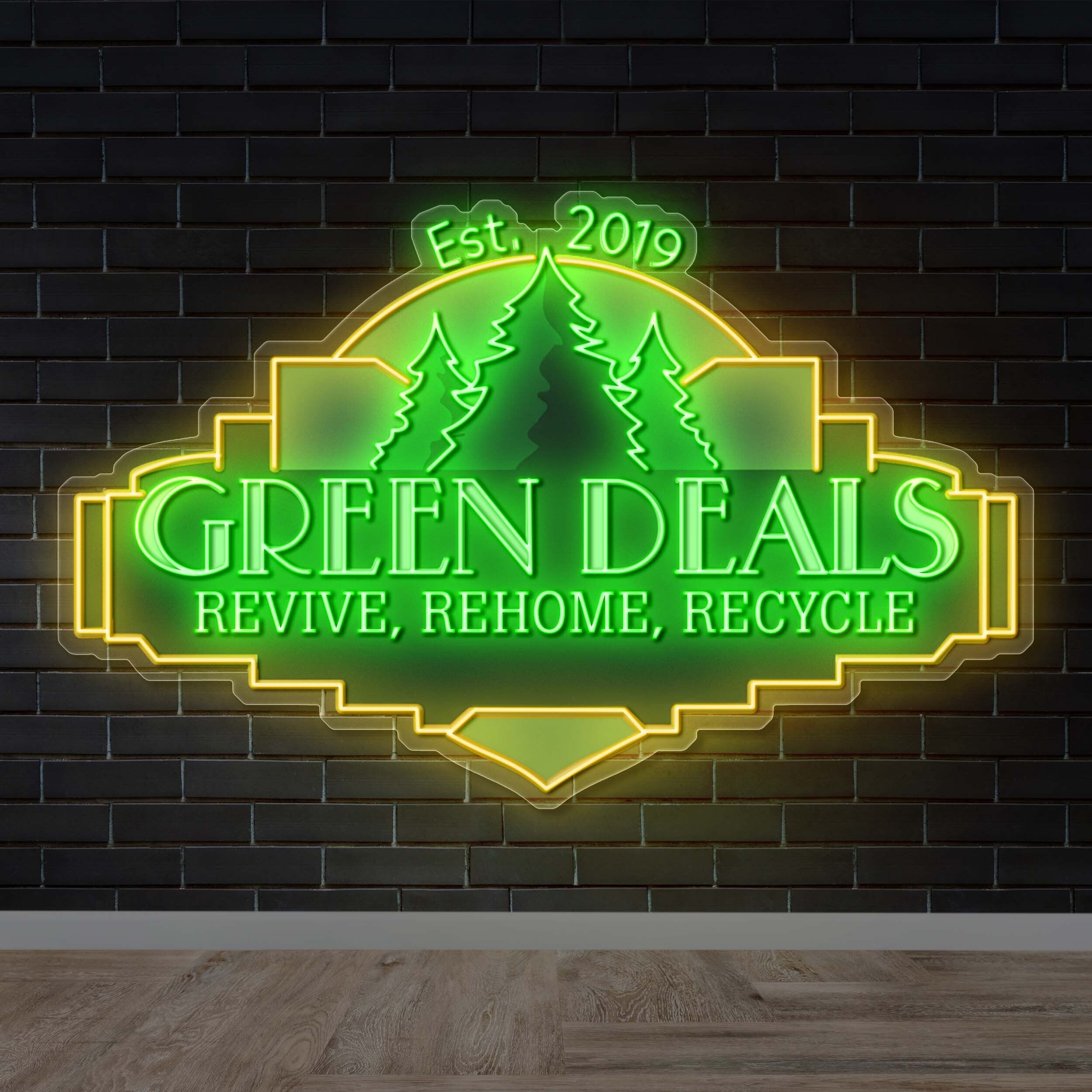 GREEN DEALS  - Premium Neon Artwork