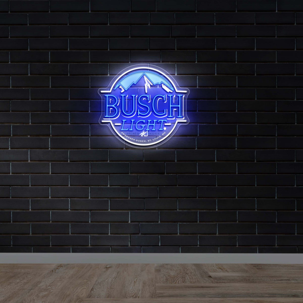 Busch Light Mountain - Premium Neon Artwork