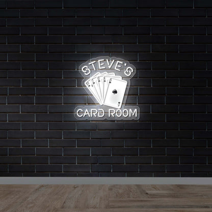 STEVE'S CARD ROOM - Premium Neon Artwork