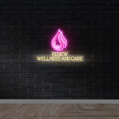 Renew Wellness and Care - Premium Neon Artwork