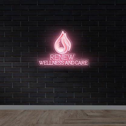 Renew Wellness and Care - Premium Neon Artwork