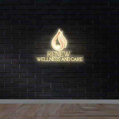 Renew Wellness and Care - Premium Neon Artwork