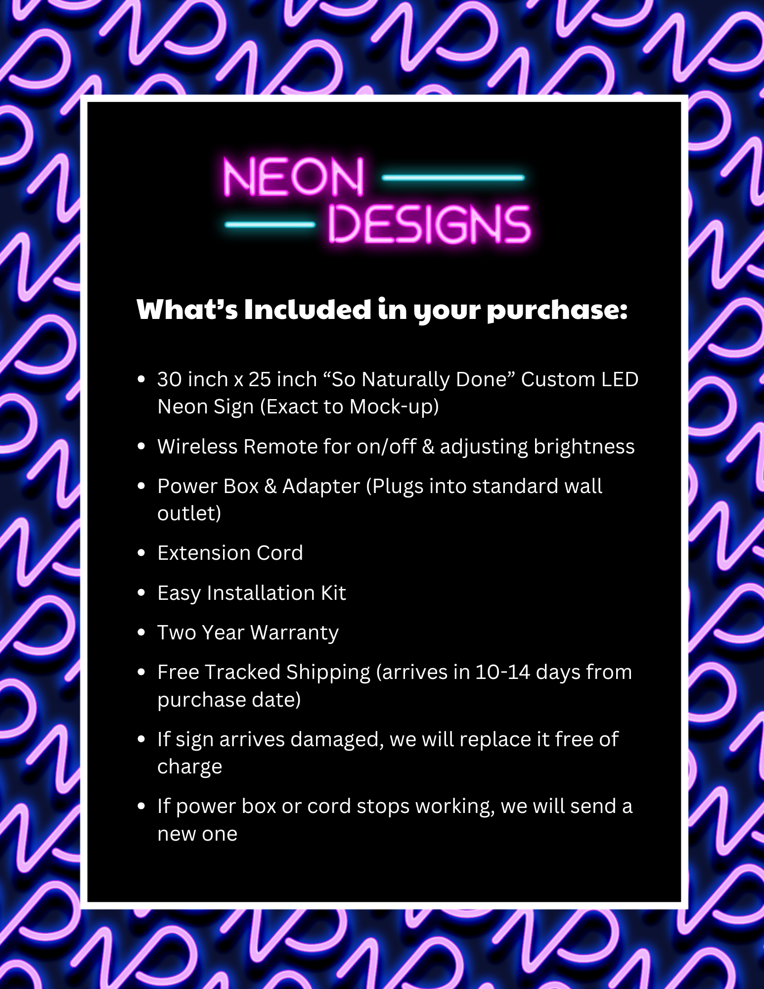 SO NATURALLY DONE - Premium Neon Artwork