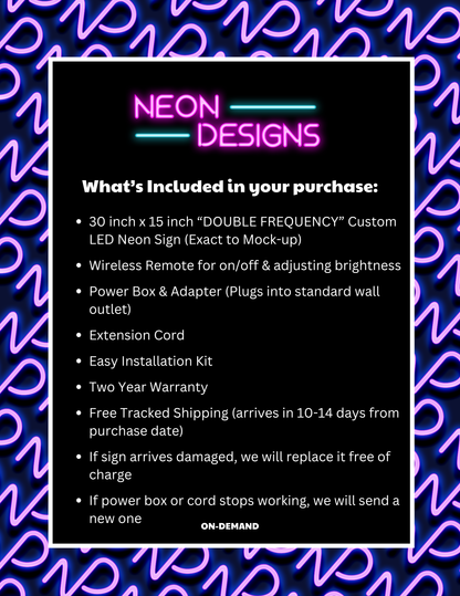 DOUBLE FREQUENCY - Premium Neon Artwork