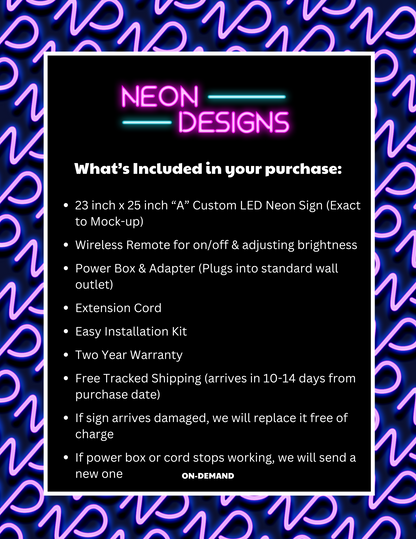 A -  Premium Neon Artwork