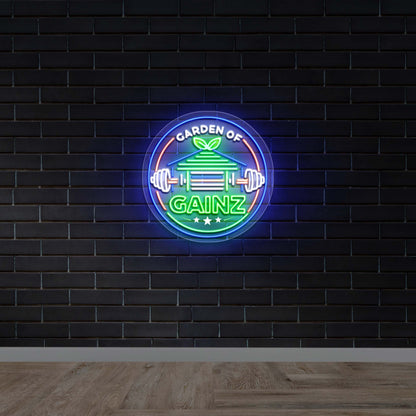 Garden of Gainz - Premium Neon Artwork