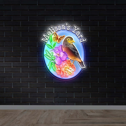 Melissa's Yard - Premium Neon Artwork
